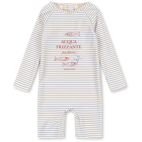 Konges Sløjd Stripe Bluie Aster Onesie Grs