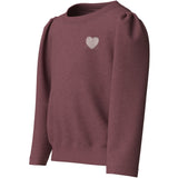 Name It Wild Ginger Heart Embroidery Nmfvima Ls Nreg Sweat Bru
