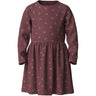 Name It Wild Ginger Pink Glitter Hearts Nmfvivian Ls Klänning