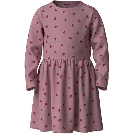 Name It Lilas Red Glitter Hearts Nmfvivian Ls Klänning