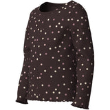 Name It Chocolate Plum Small Dots Nmfvemia Ls Slim Topp