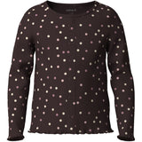 Name It Chocolate Plum Small Dots Nmfvemia Ls Slim Topp