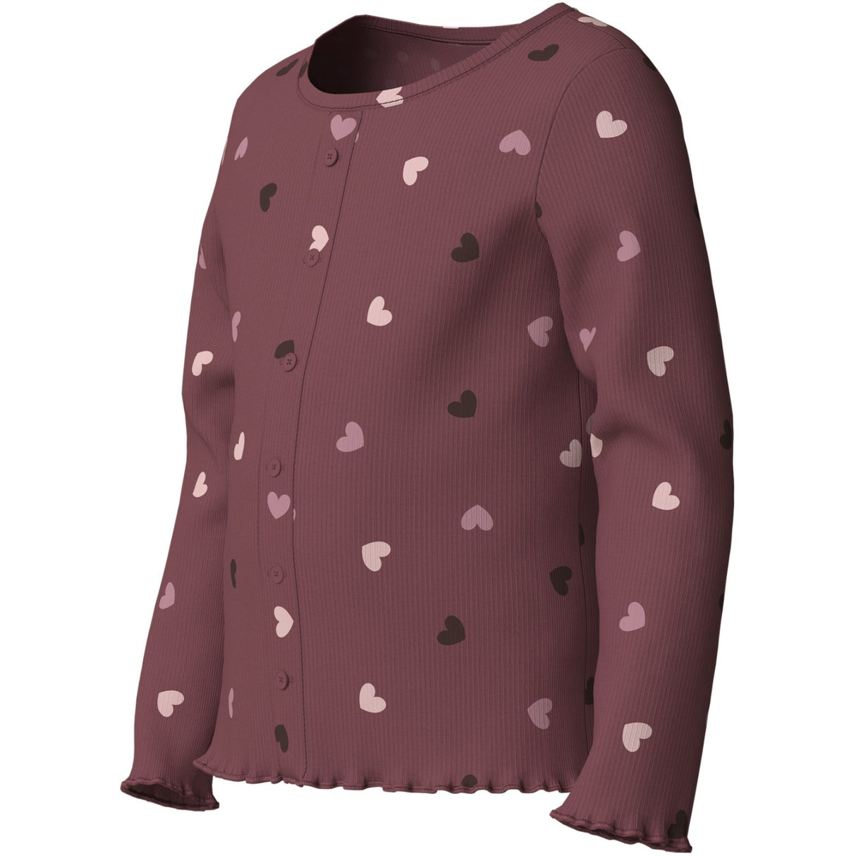 Name It Wild Ginger Hearts Nmfvemia Ls Slim Topp