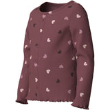 Name It Wild Ginger Hearts Nmfvemia Ls Slim Topp