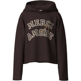 Name It Chocolate Plum Merci Nkfviala Ls Kort Rlx Sweat Wh Bru