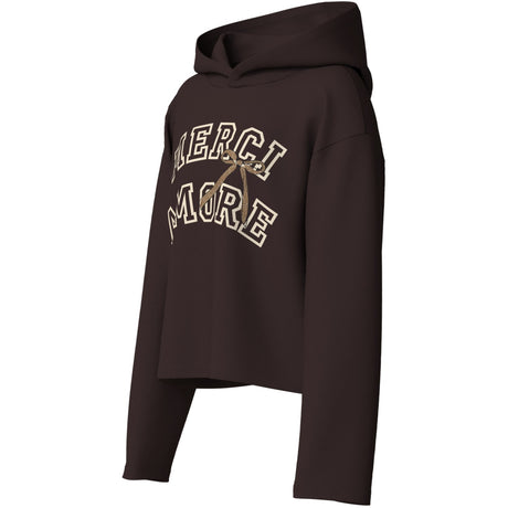 Name It Chocolate Plum Merci Nkfviala Ls Kort Rlx Sweat Wh Bru