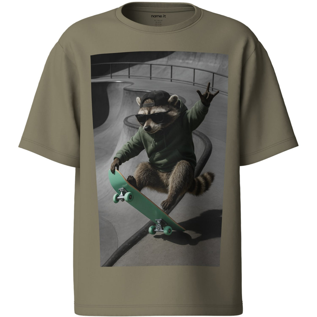 Name It Mermaid Raccoon Skater Nkmvoto Ss Nreg Topp