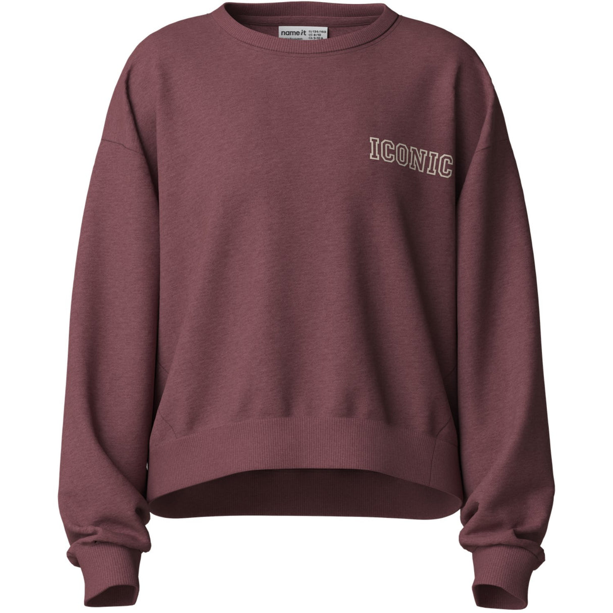 Name It Wild Ginger Iconic Nkfvima Ls Rlx Sweat Bru