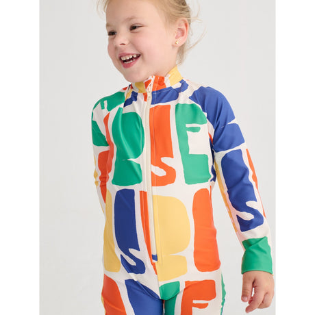 Bobo Choses Offwhite Bobo Choses Färg All Över Swim Overall