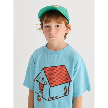 Bobo Choses Light Blue Pickles Is At Home T-Shirt