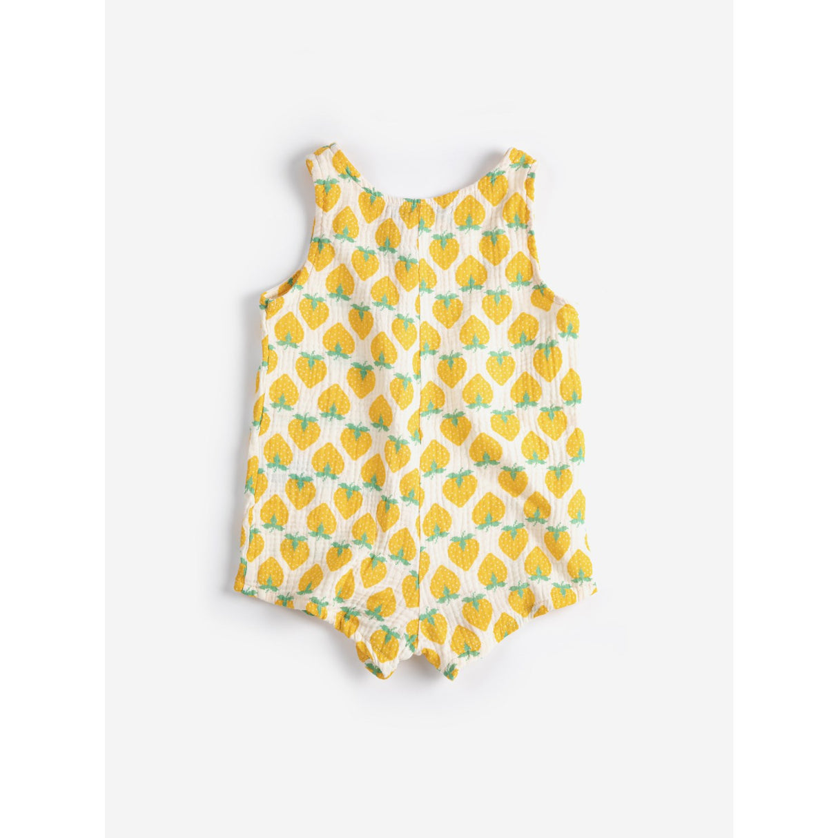 Bobo Choses White Strawberry All Över Woven Playsuit