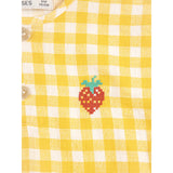 Bobo Choses Yellow Pixel Strawberry Vichy Woven Blus
