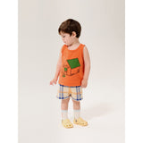 Bobo Choses White Fun Tartan Stickad Shorts