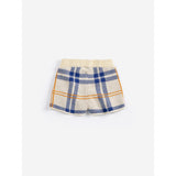 Bobo Choses White Fun Tartan Stickad Shorts