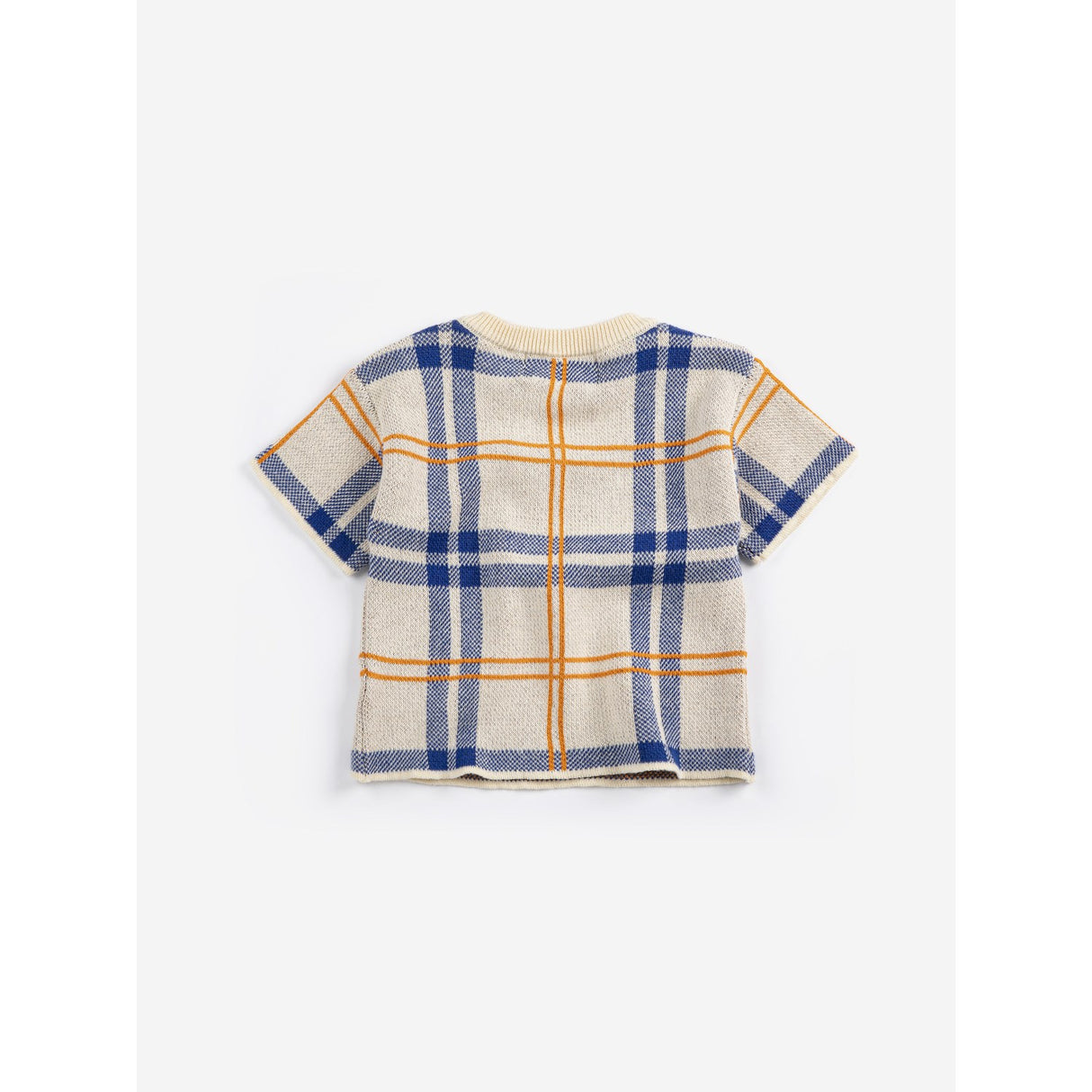 Bobo Choses White Fun Tartan Stickad T-Shirt