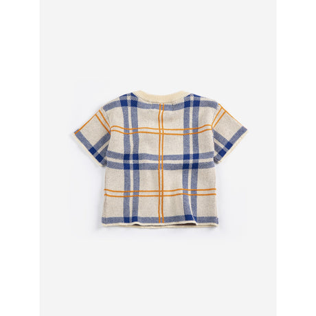 Bobo Choses White Fun Tartan Stickad T-Shirt