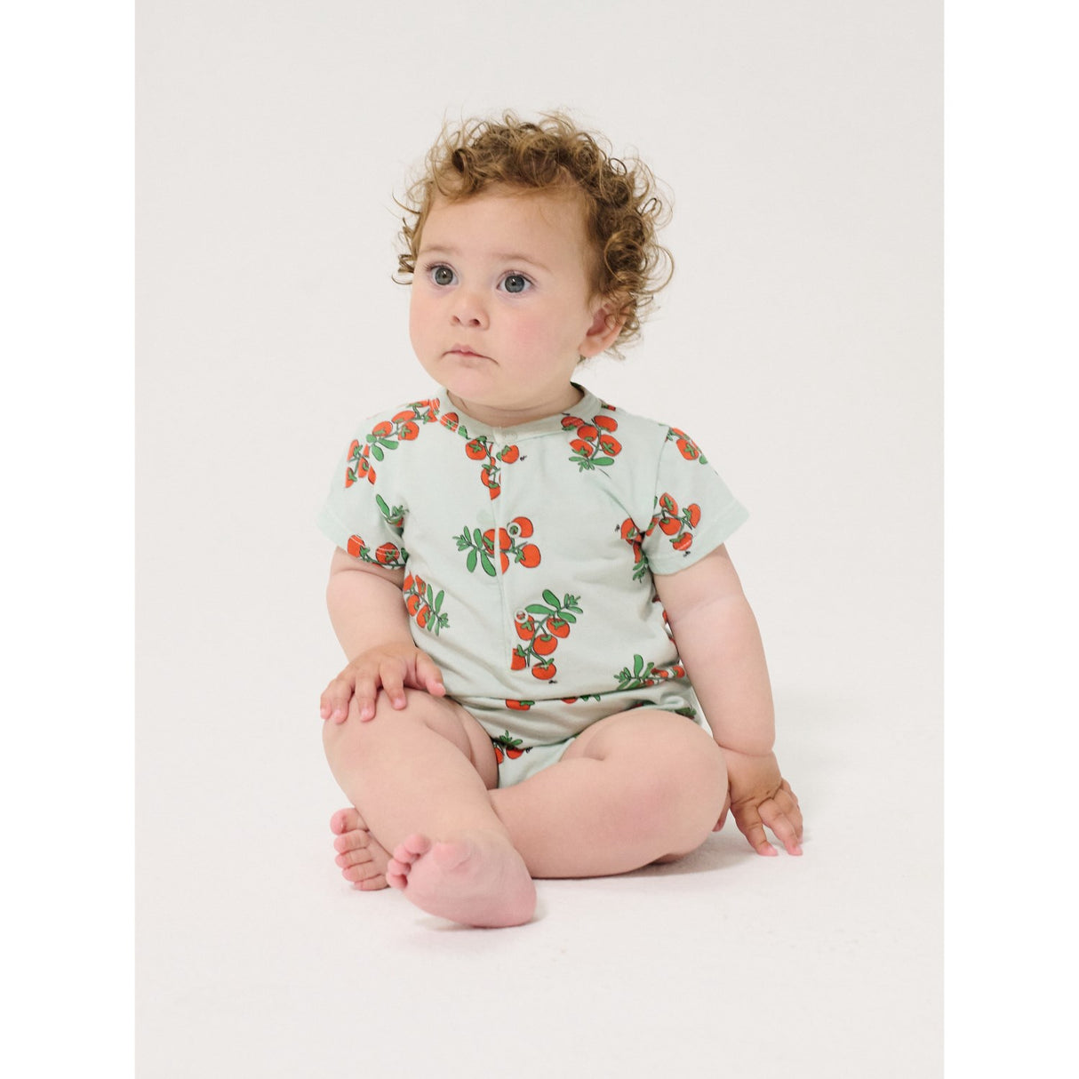 Bobo Choses Light Blue Juicy Tomatoes All Över Playsuit