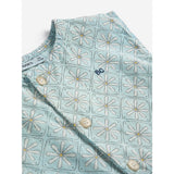 Bobo Choses Light Blue Daisy Mosaic All Över Woven Overall