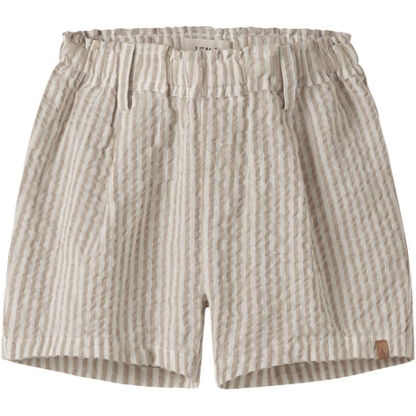 Lil'Atelier Coconut Milk Feather Gray Nmmfausto Shorts Lil
