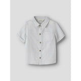 Lil'Atelier Gray Dawn Coconut Milk Nmmflorentin Ss Skjorta Lil