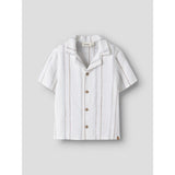 Lil'Atelier Coconut Milk Nmmjeran Ss Loose Skjorta Lil