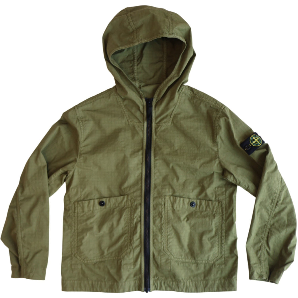 Stone Island Olive Green Kort Parka