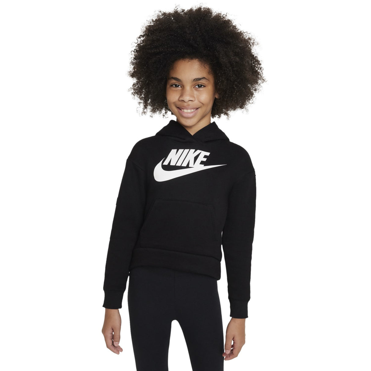 NIKE Black Club Fleece High Low Hoodies