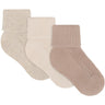 Minymo Birch Baby 2X2 Rib Strumpo 3-Pack