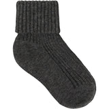 Minymo Light Grey Melange Baby 2X2 Rib Strumpo 3-Pack