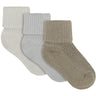 Minymo Willam Gray Baby 2X2 Rib Strumpo 3-Pack