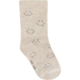 Minymo Light Grey Melange Strumpor M/ Pattern 5-Pack