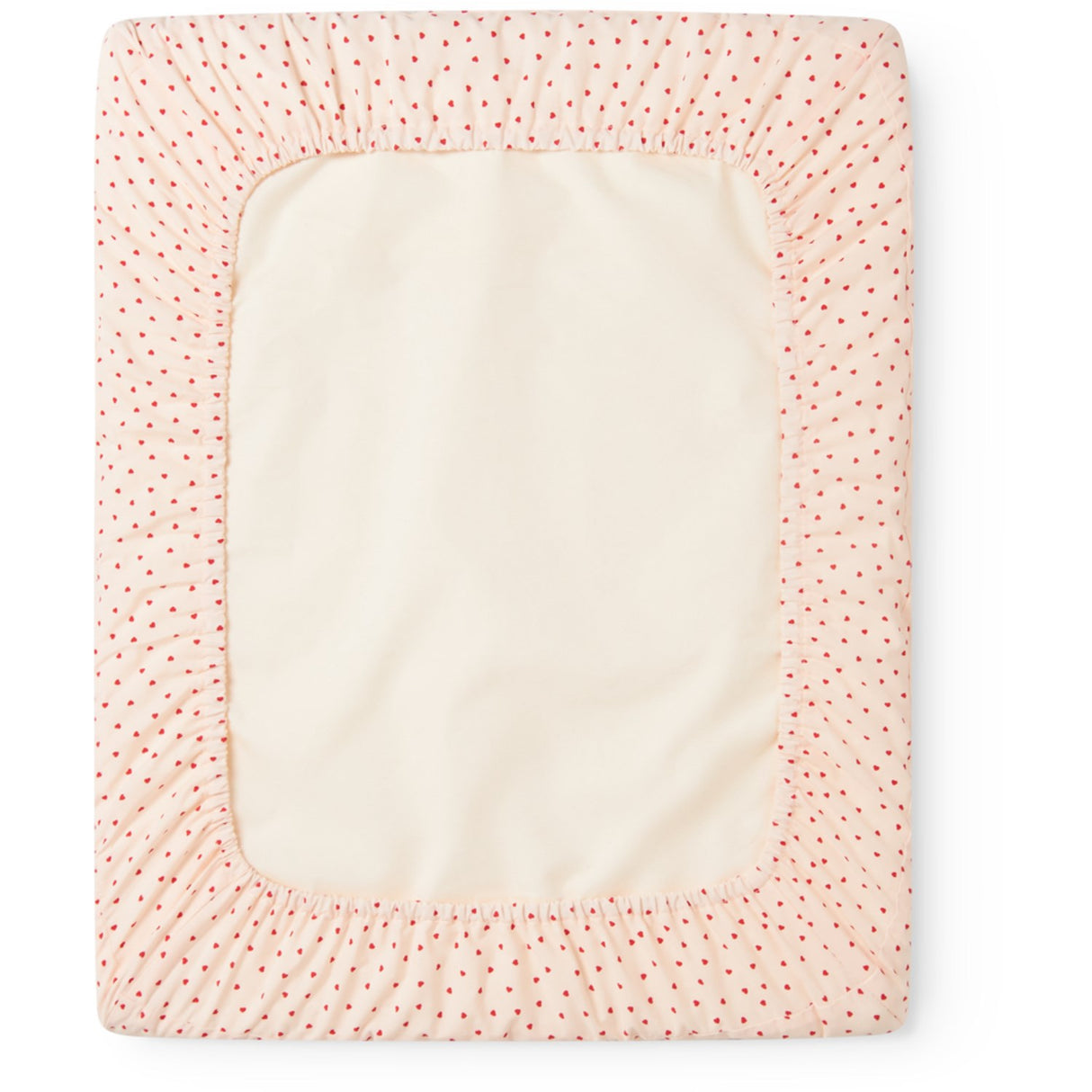 MarMar Cotton Percale Home Happy Hearts Changing Hynde Cover