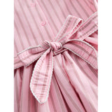 MarMar Smooth Cotton Bonbon Pink Stripes Darcel Klänning