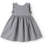 MarMar Cotton Linen Marine Check Darame Klänning