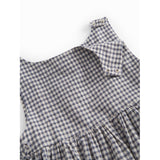 MarMar Cotton Linen Marine Check Tarame Topp