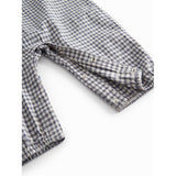 MarMar Cotton Linen Marine Check Rovento Romper