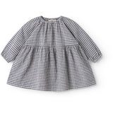 MarMar Cotton Linen Marine Check Dawson B Klänning
