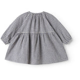 MarMar Cotton Linen Marine Check Dawson B Klänning
