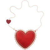 Mimi & Lula Väska Med Rem - Scalloped Heart Valentines