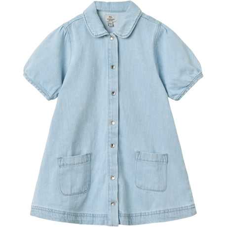 COPENHAGEN COLORS x Luksusbaby Lt. Blue Washed Organic Denim Klänning - Limited