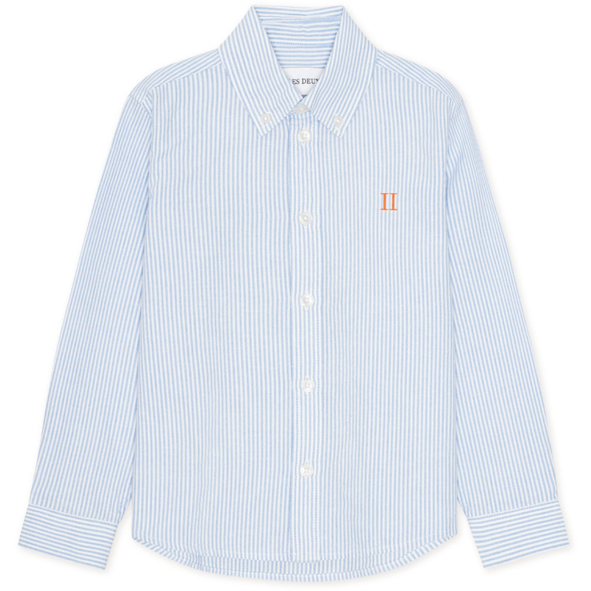 Les Deux Kids Light Blue/White Konrad Contrast Oxford Skjorta