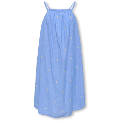 kids ONLY Cashmere Blue Emb Daisy Kogmalou Sl Emb Rem Klänning Wvn