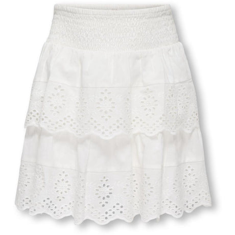 kids ONLY Cloud Dancer Koglou Life Emb Layered Kjol Wvn