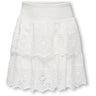 kids ONLY Cloud Dancer Koglou Life Emb Layered Kjol Wvn