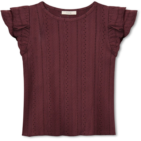 Fliink Burgendy Gabby Ss Blus