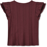 Fliink Burgendy Gabby Ss Blus