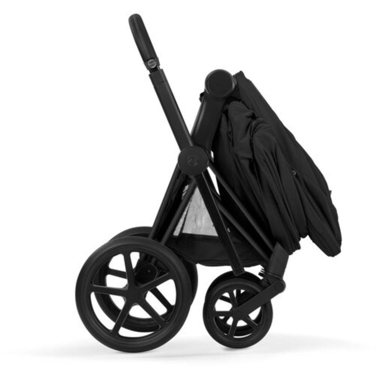 Cybex Sepia Black/Black Priam Comfort Matt Black Inklusiv Foldbar Liggedel