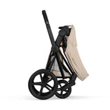 Cybex Cozy Beige/Beige Priam Comfort Matt Black Inklusiv Foldbar Liggedel
