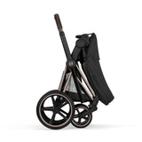 Cybex Sepia Black/Black Priam Comfort Rosegold Inklusiv Foldbar Liggedel