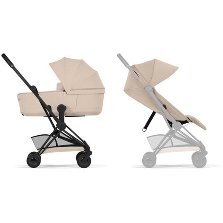 Cybex Cozy Beige/Beige Coÿa Comfort Matt Black Inklusiv Foldbar Liggedel